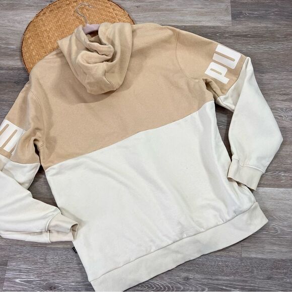 Puma cream & camel colorblock hoodie - Picture 4 of 6